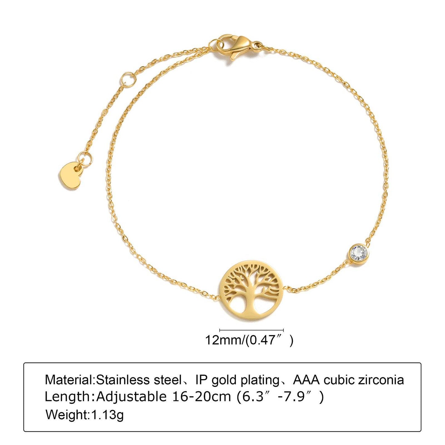 Buy Center Stainless Steel Thin Bracelet - Sun, Moon & Star Design - Buy Center