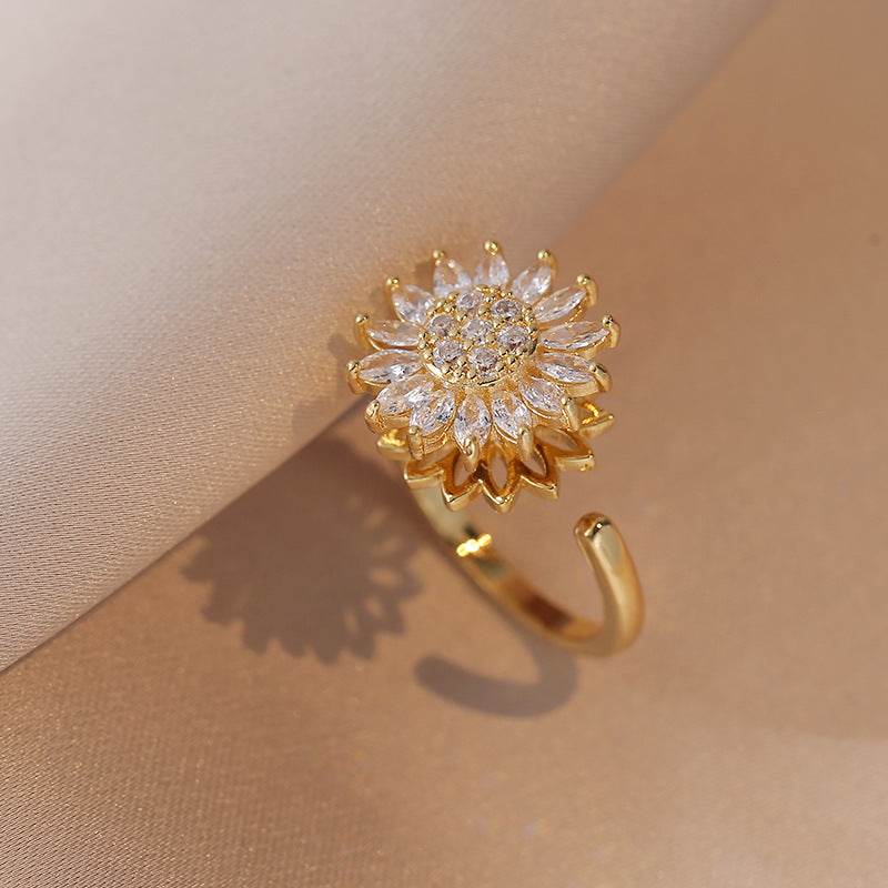Buy Center Fully Jeweled Loving Heart Ring - Unique Temperamental Style - Buy Center