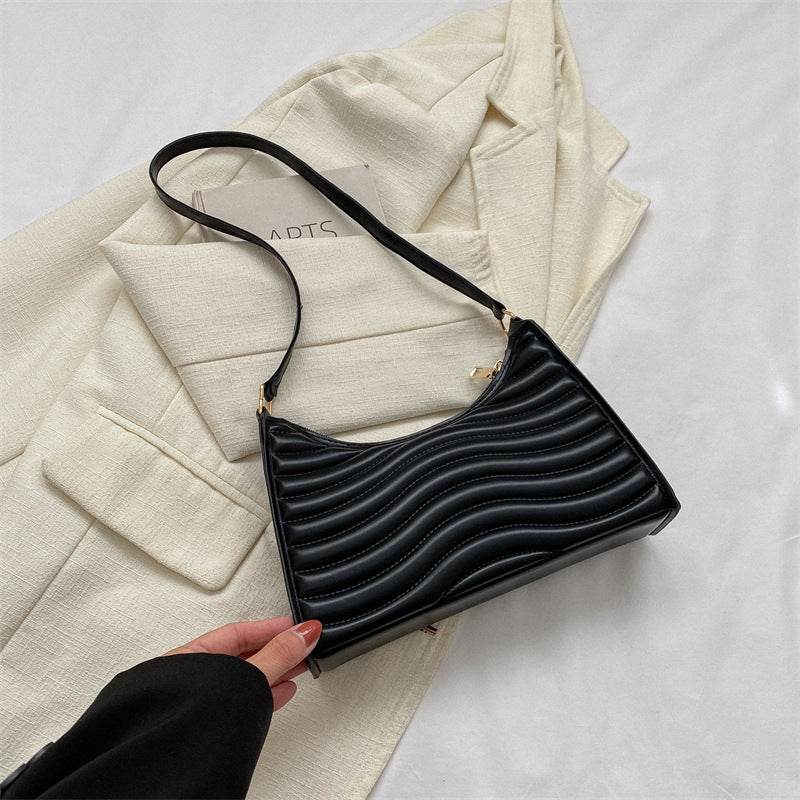 Buycenter Simple Textured Underarm Bag - Durable PU, Urban Chic Design - Buy Center