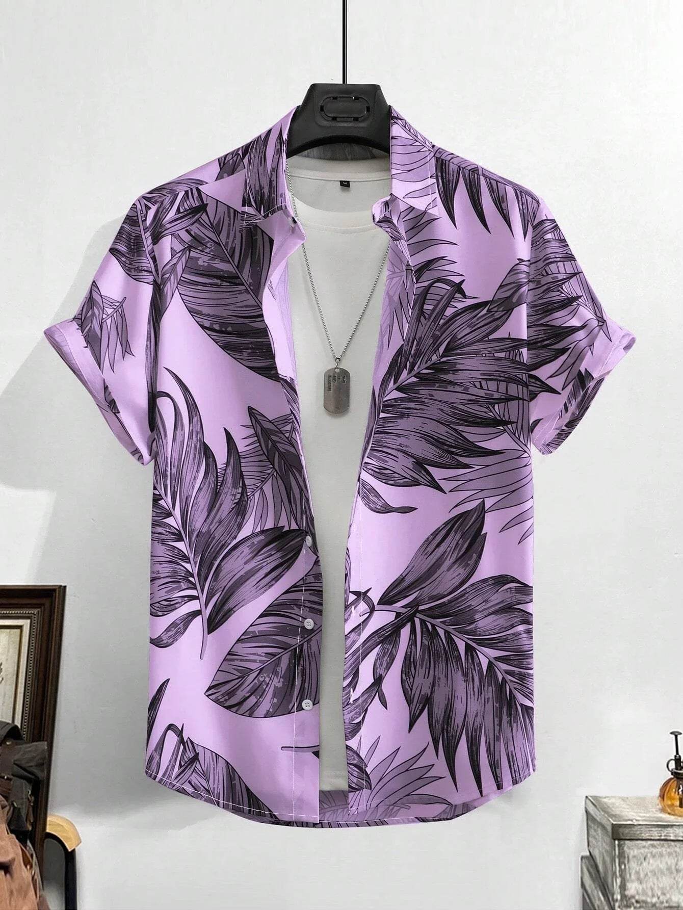 Men's Casual Loose 3D Printed Striped Shirt - Lightweight & Comfortable Fit - Buy Center