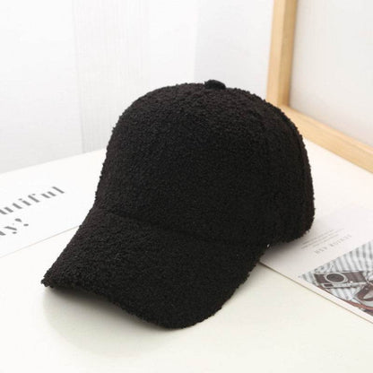 Korean Style Lambswool Baseball Cap - Elegant Fit for Women 2025 - Buy Center
