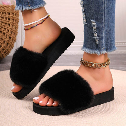 Buycenter Women's Plus Size Thick Bottom Slippers - Super Soft Velvet - Buy Center
