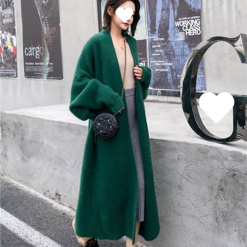 Mink-like Wool Cardigan for Men - Thick Mid-length Stylish Sweater - Buy Center