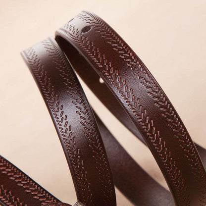 Women's Casual Pin Buckle Belt - Stylish Leather for Fall & Winter - Buy Center