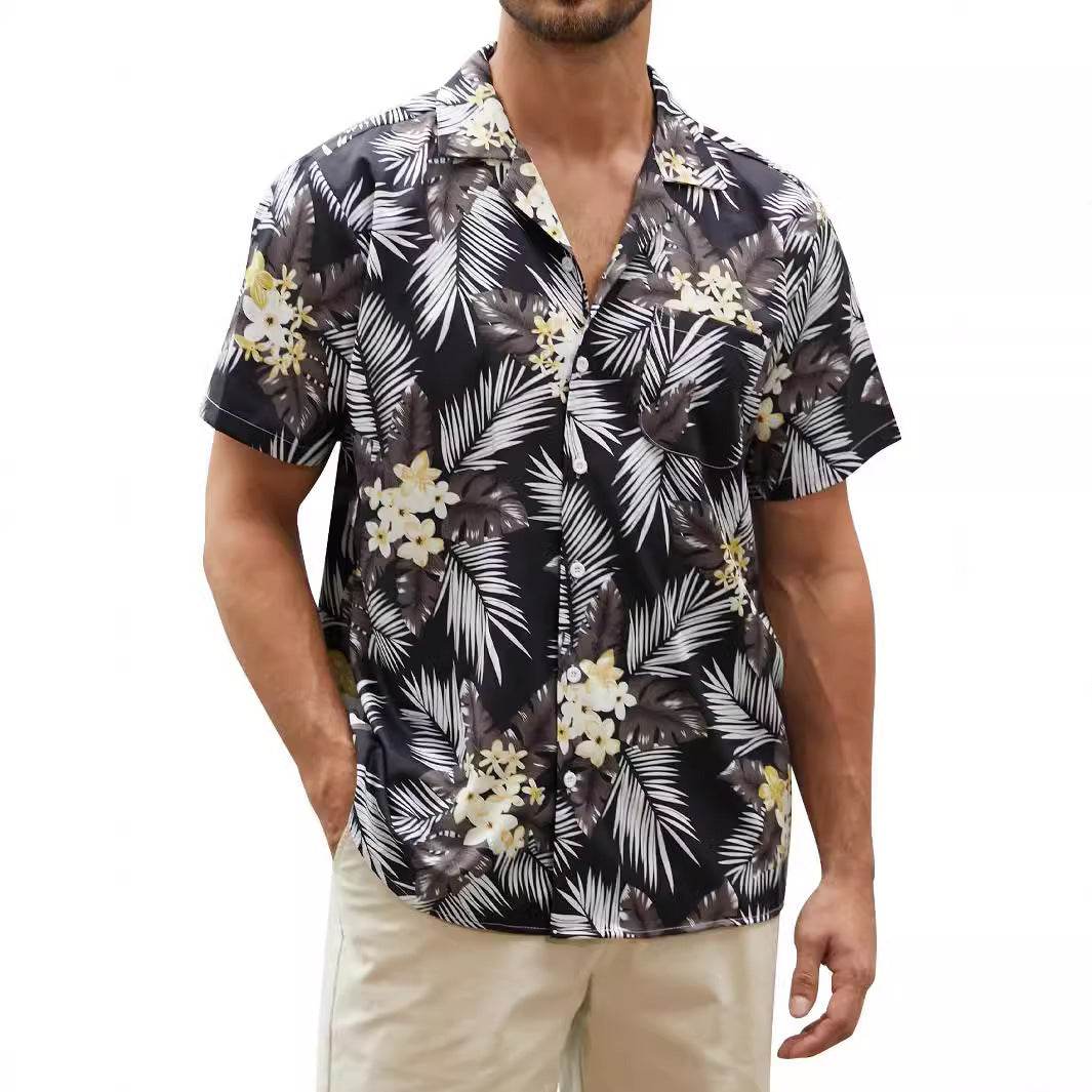 Vibrant Floral Men's Hawaiian Shirt - Personalized 3D Printed Style - Buy Center