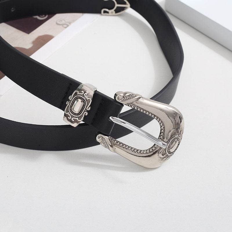 Versatile Carved Belt for Women - Stylish PU Leather Accessory for Fall - Buy Center