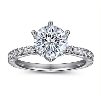 Buy Center Women's S925 Sterling Silver Ring - Zircon Inlaid Style - Buy Center