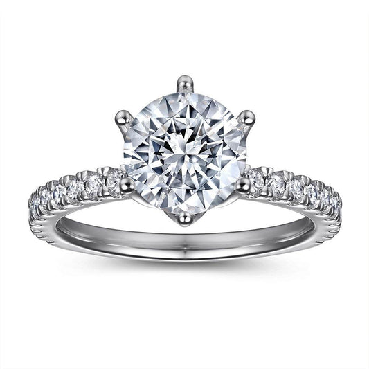 Buy Center Women's S925 Sterling Silver Ring - Zircon Inlaid Style - Buy Center