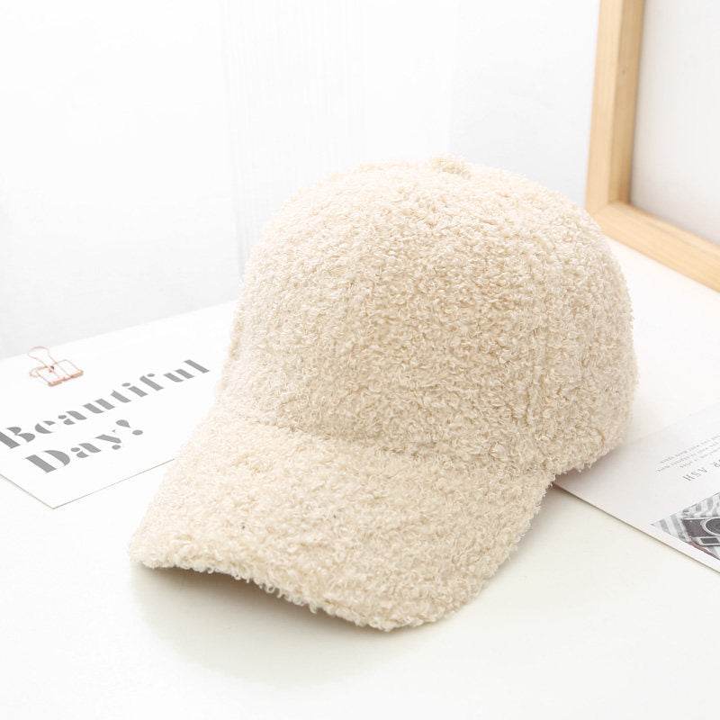 Korean Style Lambswool Baseball Cap - Elegant Fit for Women 2025 - Buy Center