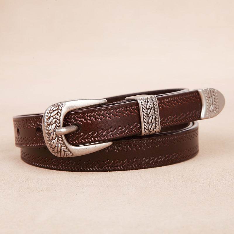 Women's Casual Pin Buckle Belt - Stylish Leather for Fall & Winter - Buy Center