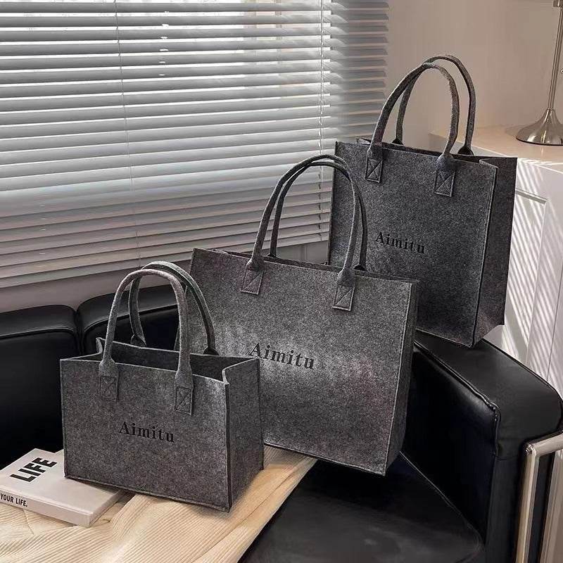 Stylish Women's Large Capacity Felt Handbag for Travel & Daily Use - Buy Center