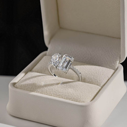 Buycenter S925 Sterling Silver Water Drop Ring - Elegant Geometric Design - Buy Center
