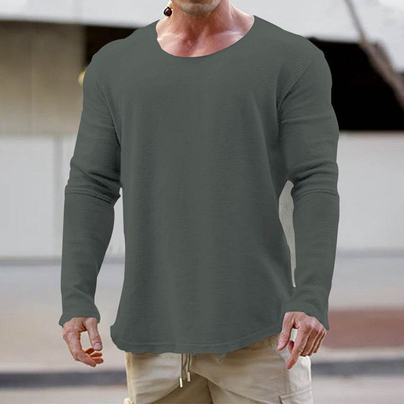 Buycenter Men's Casual Loose Sweatshirt - Comfortable Solid Colors - Buy Center