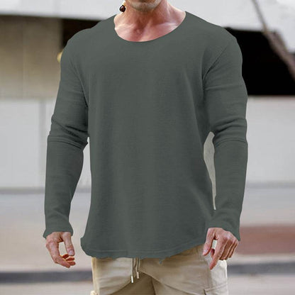 Buycenter Men's Casual Loose Sweatshirt - Comfortable Solid Colors - Buy Center