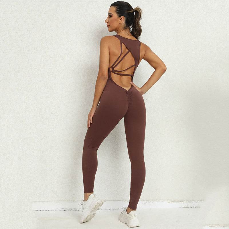 Buycenter Women's One-Piece Sleeveless Yoga Jumpsuit - Comfortable & Stylish - Buy Center