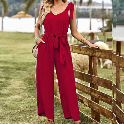 Elegant Solid Color Jumpsuit for Women - Stylish & Comfortable Fit - Buy Center