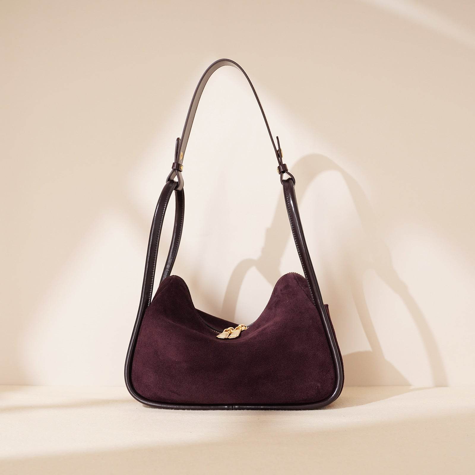 Women's Frosted Pillow Handbag - Stylish Burgundy & Coffee Shoulder Bag - Buy Center
