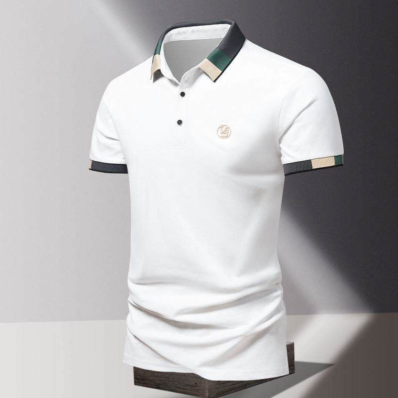 Men's Spring Short Sleeve Lapel Shirt - Stylish Stripes in Various Colors - Buy Center