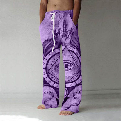 Men's Summer Beach Trousers - Stylish Geometric Patterns for Casual Comfort - Buy Center
