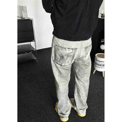 Light Blue Distressed Jeans for Men - Modern Style & Comfort