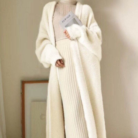 Mink-like Wool Cardigan for Men - Thick Mid-length Stylish Sweater - Buy Center