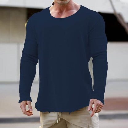 Buycenter Men's Casual Loose Sweatshirt - Comfortable Solid Colors - Buy Center