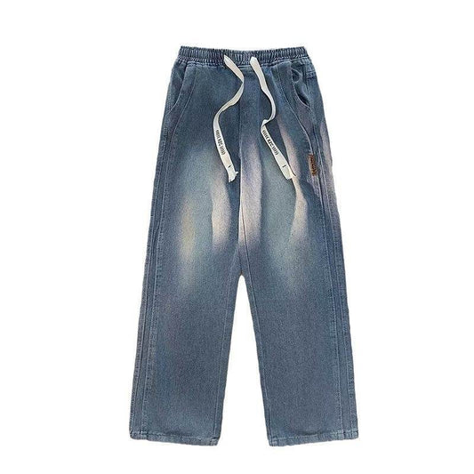 High-Looking Loose Wide-Leg Men's Jeans - Comfortable Casual Style - Buy Center