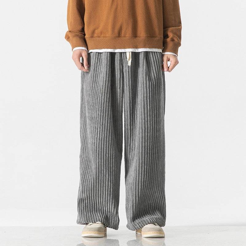 Buycenter Casual Straight-Leg Corduroy Pants - Available in Multiple Colors - Buy Center