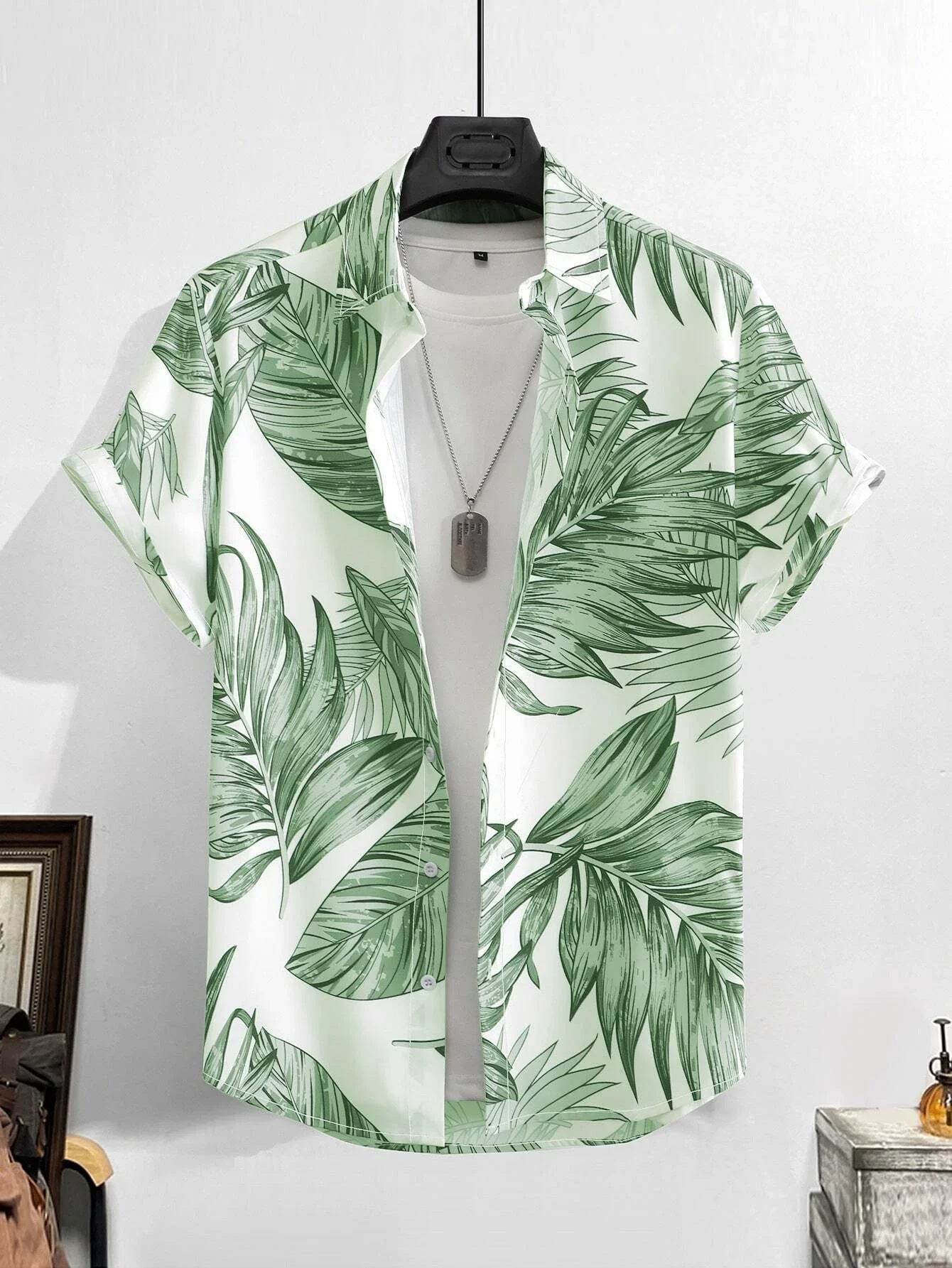 Men's Casual Loose 3D Printed Striped Shirt - Lightweight & Comfortable Fit - Buy Center