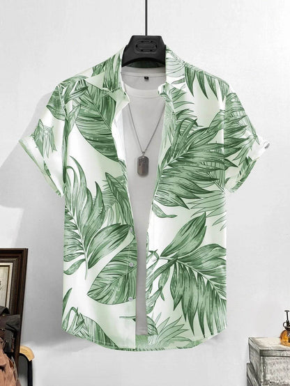 Men's Casual Loose 3D Printed Striped Shirt - Lightweight & Comfortable Fit - Buy Center