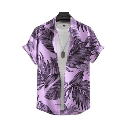 Men's Casual Loose 3D Printed Striped Shirt - Lightweight & Comfortable Fit - Buy Center