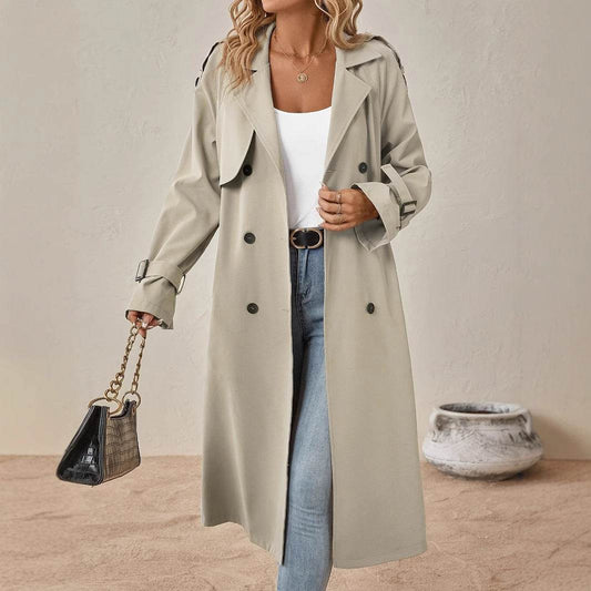 European Style Belt Trench Coat for Women - Sophisticated Fall Fashion 2025 - Buy Center