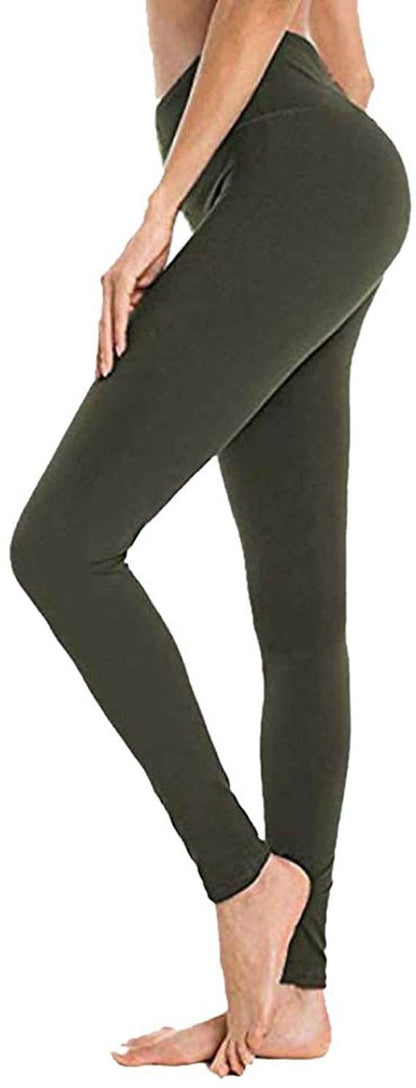 Solid Color High Waist Cropped Leggings - Stylish & Comfortable Fit - Buy Center