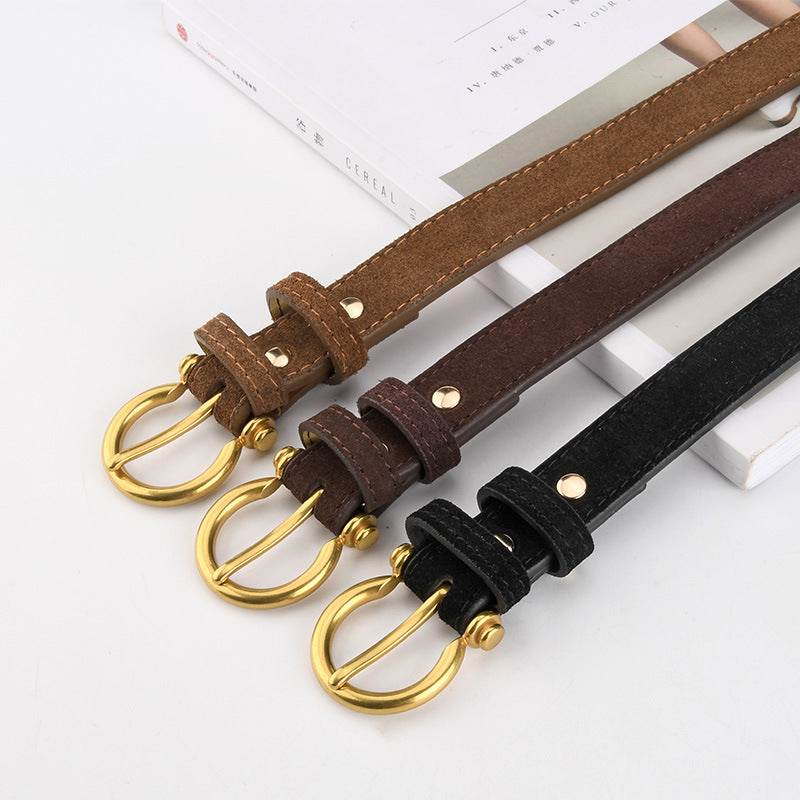 Stylish Girls' Retro Leather Belt - Trendy Fashion Accessory 2025 - Buy Center
