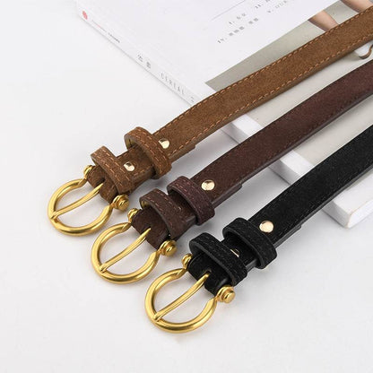 Stylish Girls' Retro Leather Belt - Trendy Fashion Accessory 2025 - Buy Center