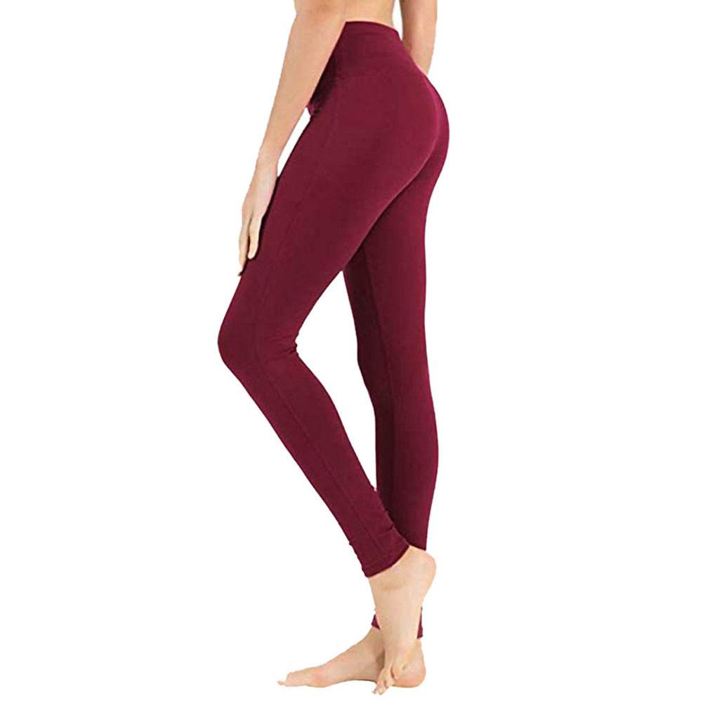 Solid Color High Waist Cropped Leggings - Stylish & Comfortable Fit - Buy Center