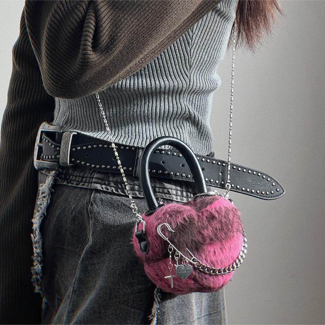 Buycenter Woolen Plaid Mini Chain Bag - Trendy Hot Girl Tote - Buy Center