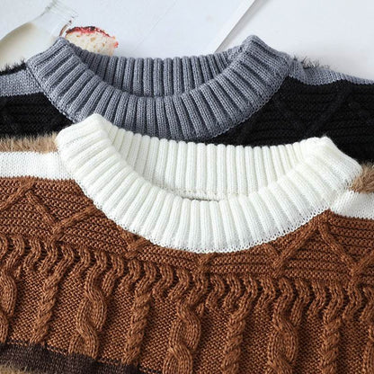 Round Neck Men's Casual Sweater - Stylish Cotton Blend, Modern British Design - Buy Center