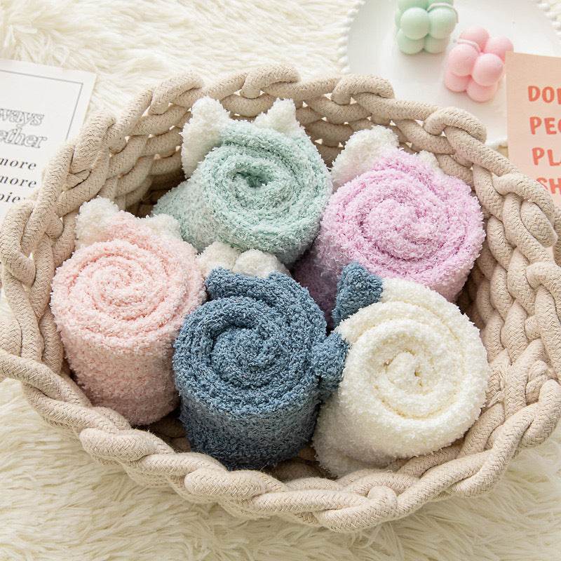 Cozy Thickened Thermal Coral Fleece Women's Socks - Stylish Mid-Tube Design - Buy Center