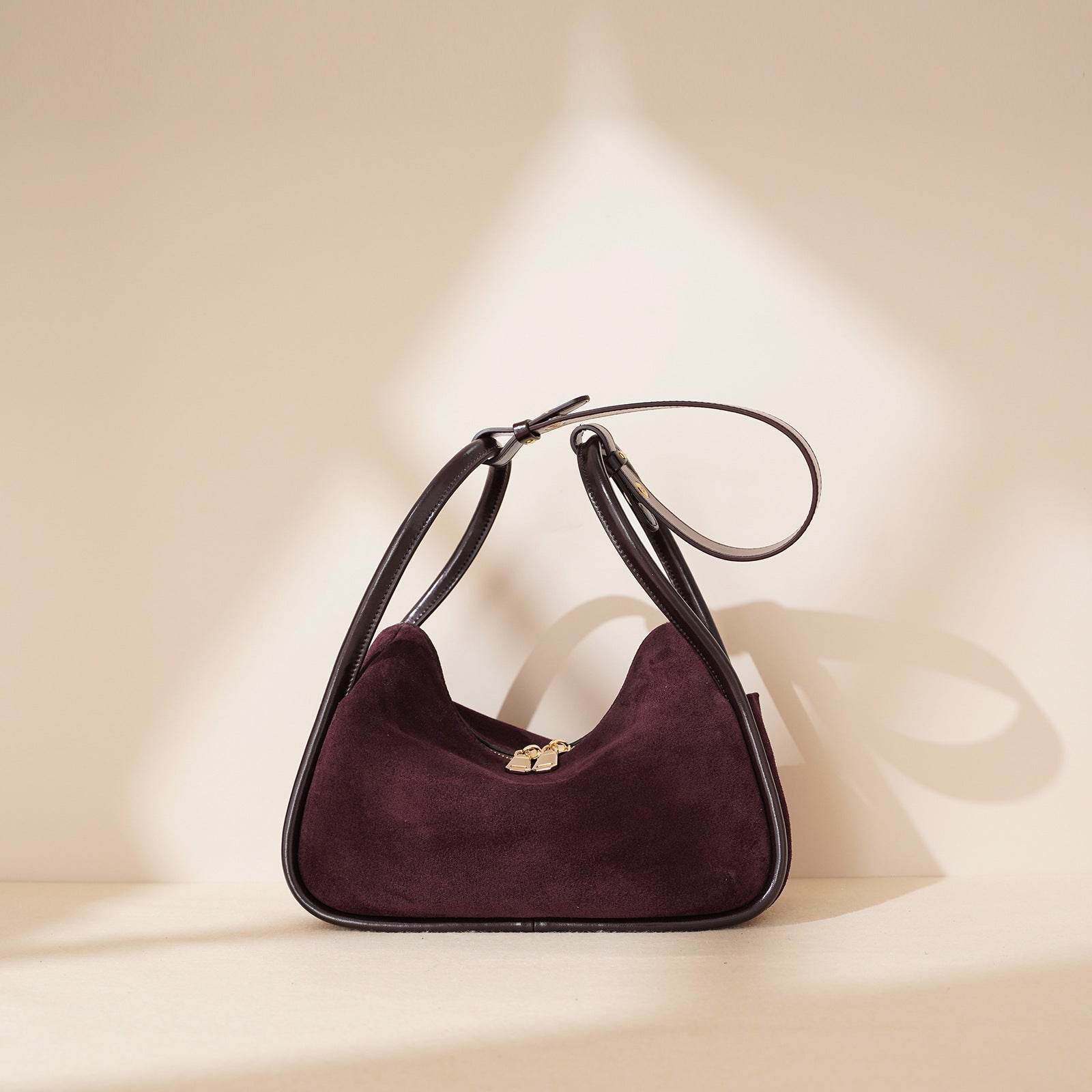 Women's Frosted Pillow Handbag - Stylish Burgundy & Coffee Shoulder Bag - Buy Center