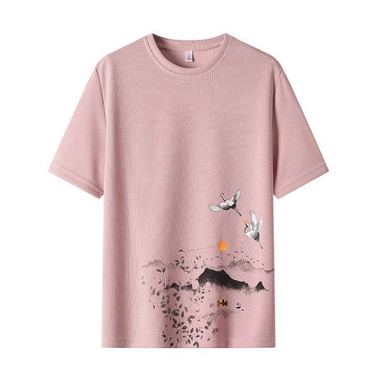 Casual Loose Men's Short Sleeve Shirt - Summer Cartoon Print Tops 2025 - Buy Center