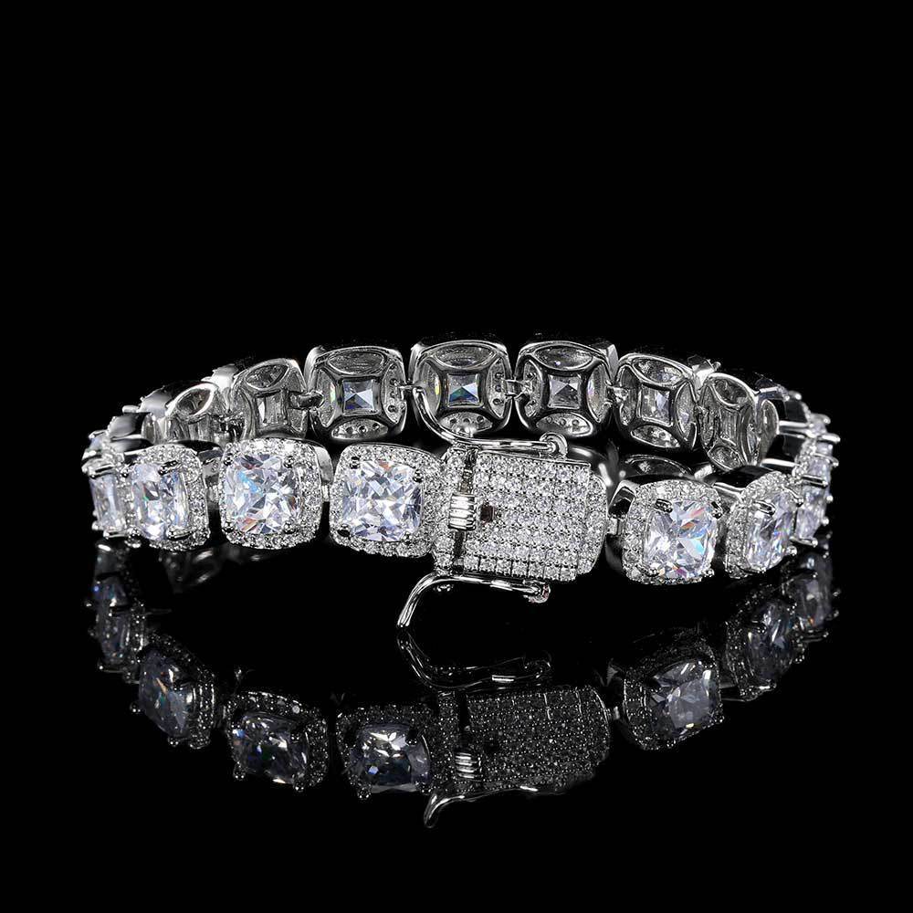 Buycenter 10mm Men's Rock Candy Bracelet - Copper Micro Inlay Zircon - Buy Center