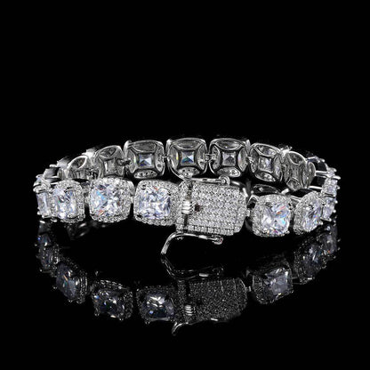 Buycenter 10mm Men's Rock Candy Bracelet - Copper Micro Inlay Zircon - Buy Center