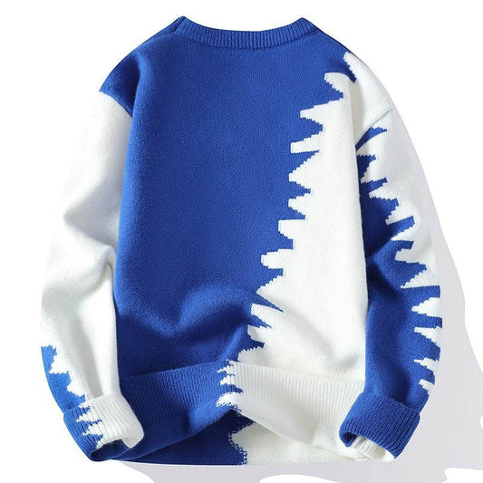 Fashion Round Neck Men's Sweater - Warm Rabbit Fur, 4 Stylish Colors - Buy Center
