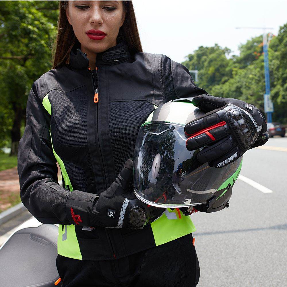 Unisex Electric Motorcycle Heating Gloves - Stylish Leather Design for All Sizes - Buy Center