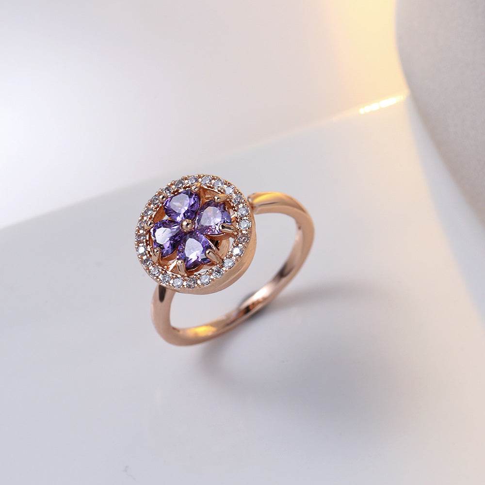 Buy Center Fully Jeweled Loving Heart Ring - Unique Temperamental Style - Buy Center