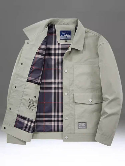 Versatile Loose Workwear Coat - Stylish Turn-Down Collar, Sizes M-5XL - Buy Center