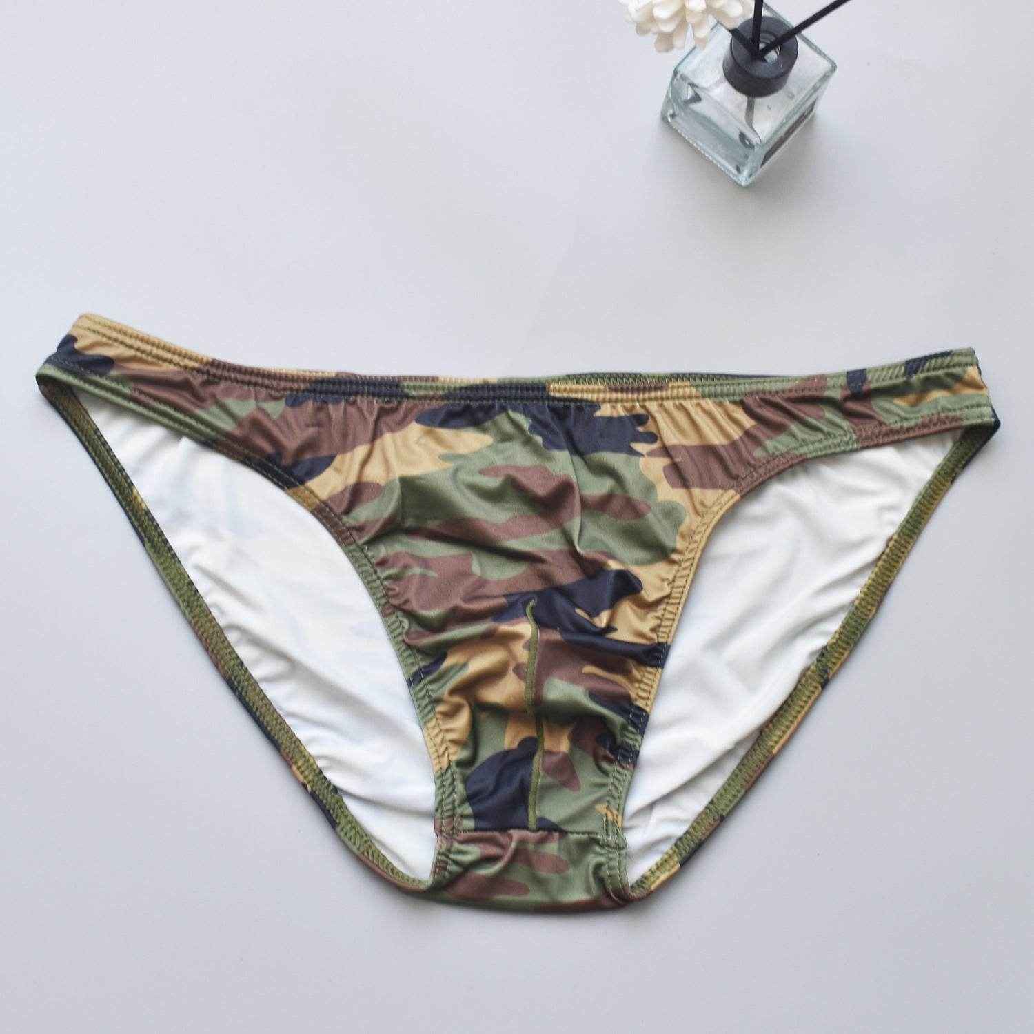 Four-Color Camouflage Men's Briefs - Quick Dry Low Waist Style 2025