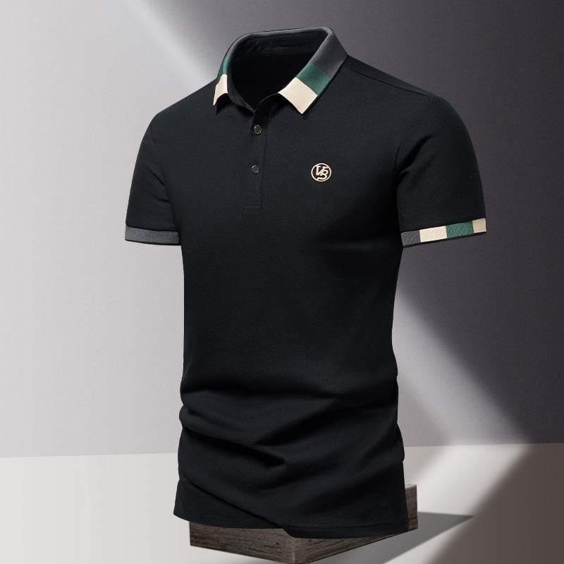 Men's Spring Short Sleeve Lapel Shirt - Stylish Stripes in Various Colors - Buy Center