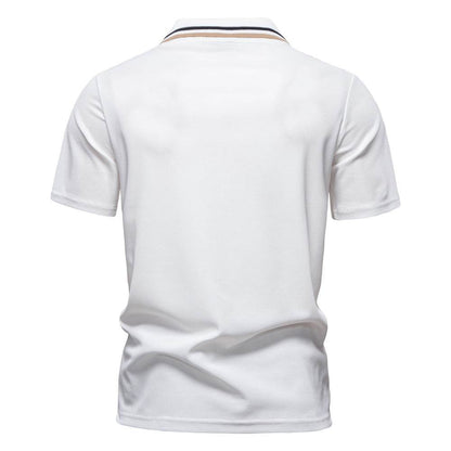 Men's Casual Striped Polo Shirt - Short Sleeve, Summer Top for Youth - Buy Center